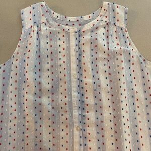 LOFT Sleeveless Top - Red White Blue